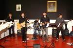 Band in Science Centre: Toeno, Stijn, Machiel, Hannes and Leo